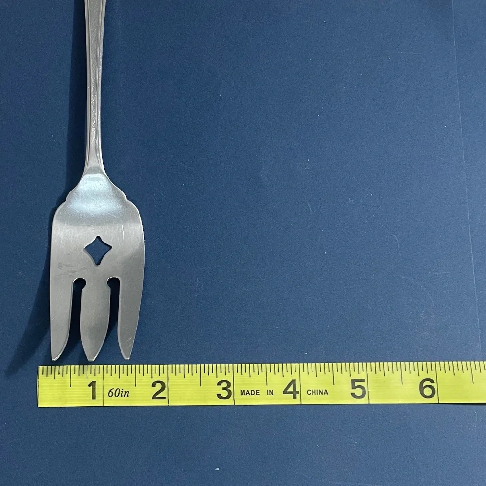 Vintage Oneida Flatware Lakewood Pattern Meat Fork Slotted Spoon Serving Spoon